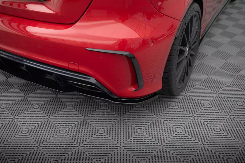 Maxton Design Diffusor Flaps für Mercedes A-Klasse W176 AMG Facelift Hochglanz schwarz – Ansicht 1