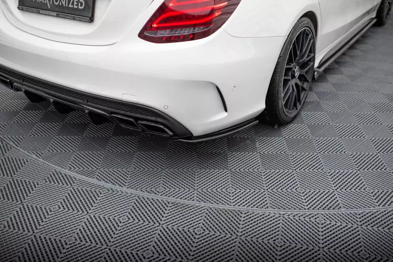 Maxton Design Diffusor Flaps für Mercedes C-Klasse S205 63 AMG Hochglanz schwarz – Ansicht 1