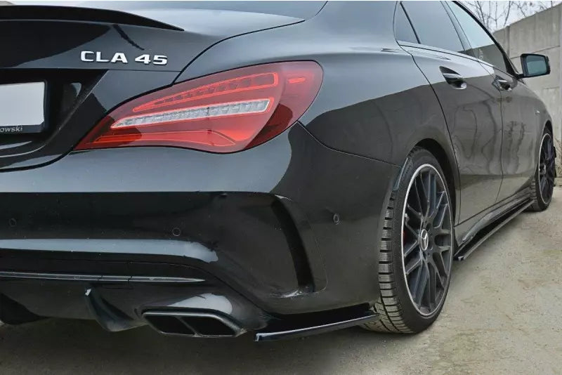 Maxton Design Diffusor Flaps für Mercedes CLA A45 AMG C117 Facelift Hochglanz schwarz – Ansicht 1