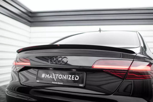 Maxton Design Heckspoiler Lippe für Audi A8 D4 Hochglanz schwarz – Ansicht 1