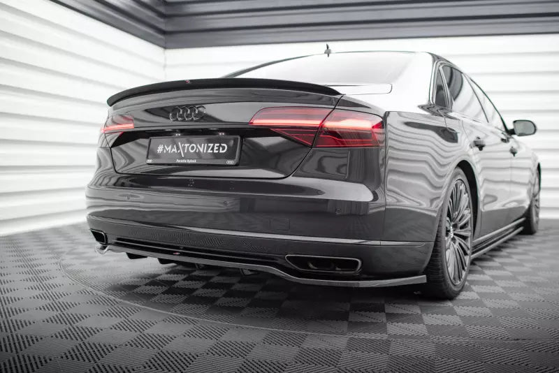 Maxton Design Heckspoiler Lippe für Audi A8 D4 Hochglanz schwarz – Ansicht 2
