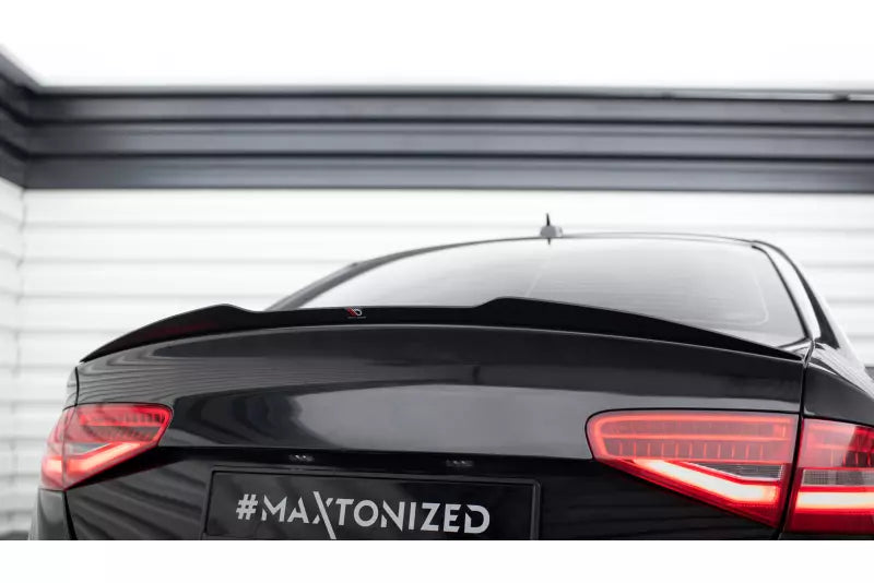 Maxton Design Heckspoiler Lippe für Audi S4 B8 Limousine Facelift Hochglanz schwarz – Ansicht 1