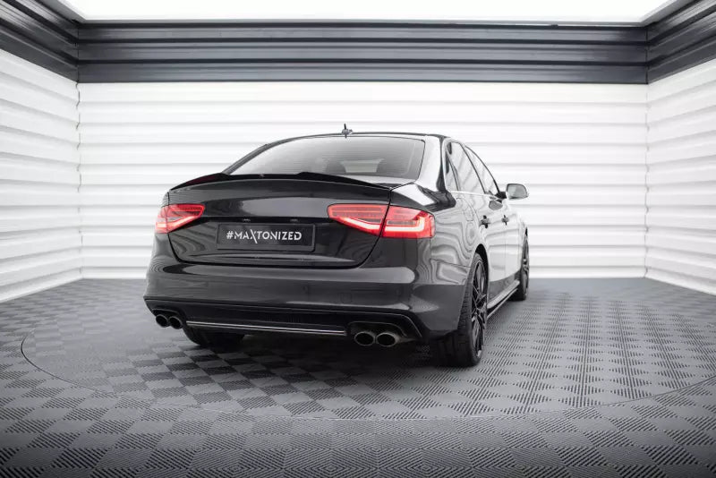 Maxton Design Heckspoiler Lippe für Audi S4 B8 Limousine Facelift Hochglanz schwarz – Ansicht 2