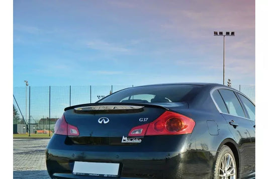Maxton Design Heckspoiler Lippe für Infinity G37 Limo Hochglanz schwarz – Ansicht 1