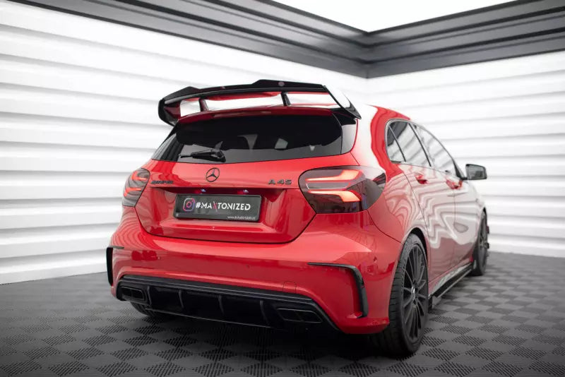 Maxton Design Heckspoiler Lippe für Mercedes A-Klasse W176 AMG Facelift Hochglanz schwarz – Ansicht 1