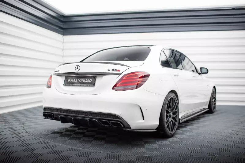 Maxton Design Heckdiffusor für Mercedes C63 AMG S205 Kombi Hochglanz schwarz – Ansicht 1