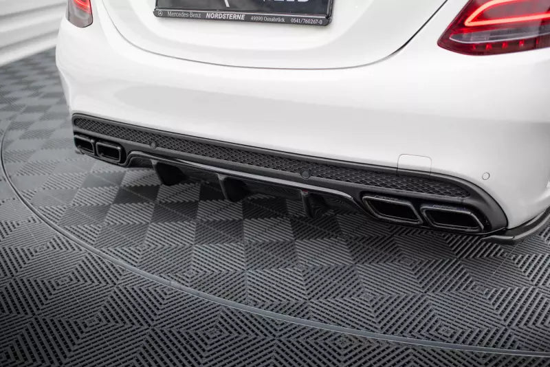 Maxton Design Heckdiffusor für Mercedes C63 AMG S205 Kombi Hochglanz schwarz – Ansicht 2