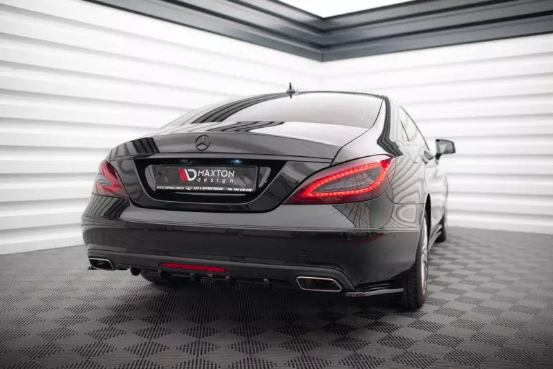 Maxton Design Heckdiffusor für Mercedes CLS C218 Hochglanz schwarz – Ansicht 1
