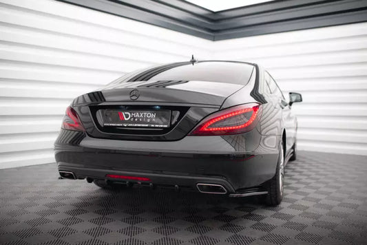 Maxton Design Heckdiffusor für Mercedes CLS C218 Hochglanz schwarz – Ansicht 1