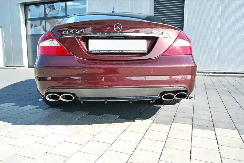 Maxton Design Heckdiffusor für Mercedes CLS 55AMG C219 Hochglanz schwarz – Ansicht 1