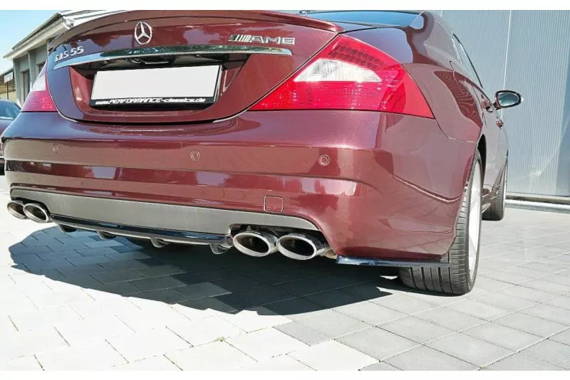Maxton Design Heckdiffusor für Mercedes CLS 55AMG C219 Hochglanz schwarz – Ansicht 3