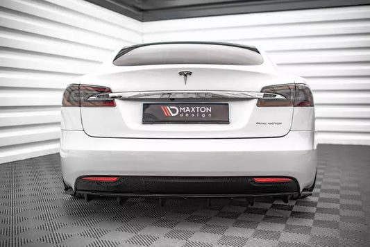 Maxton Design Heckdiffusor für Tesla Model S Facelift Hochglanz schwarz – Ansicht 1