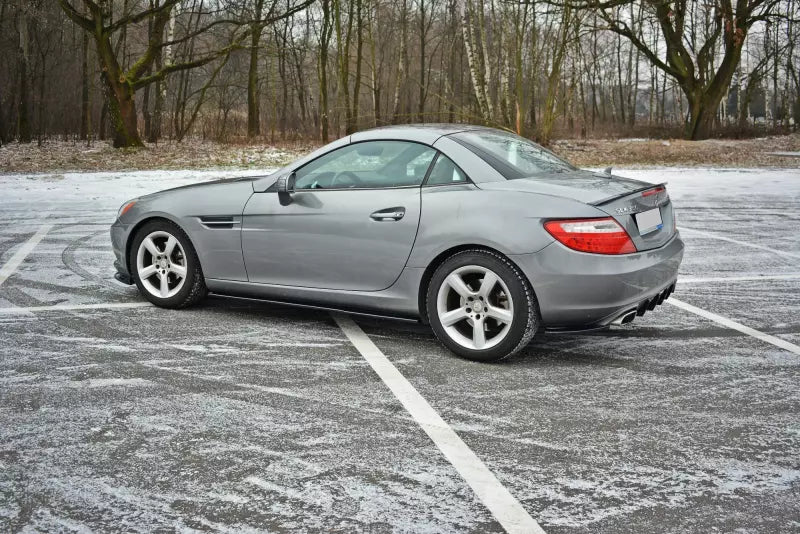 Maxton Design Seitenschweller (Paar) für Mercedes SLK R172 Hochglanz schwarz – Ansicht 1