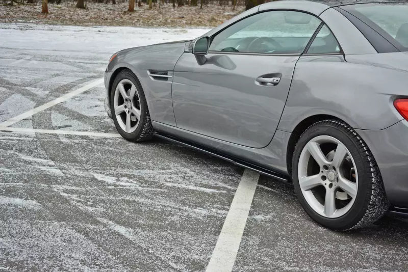 Maxton Design Seitenschweller (Paar) für Mercedes SLK R172 Hochglanz schwarz – Ansicht 3