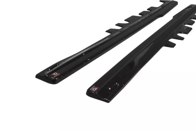 Maxton Design Seitenschweller (Paar) für Mercedes SLK R172 Hochglanz schwarz – Ansicht 4