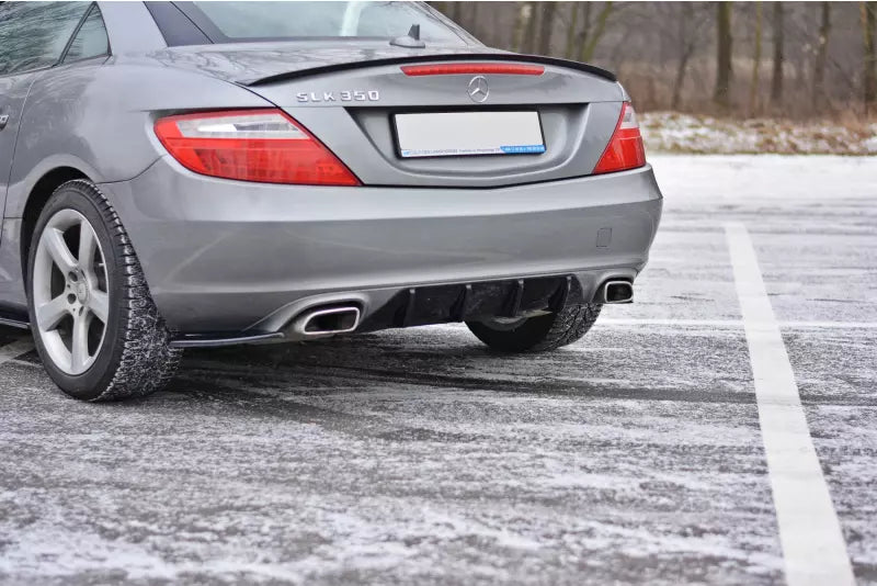 Maxton Design Heckdiffusor für Mercedes SLK R172 Hochglanz schwarz – Ansicht 1