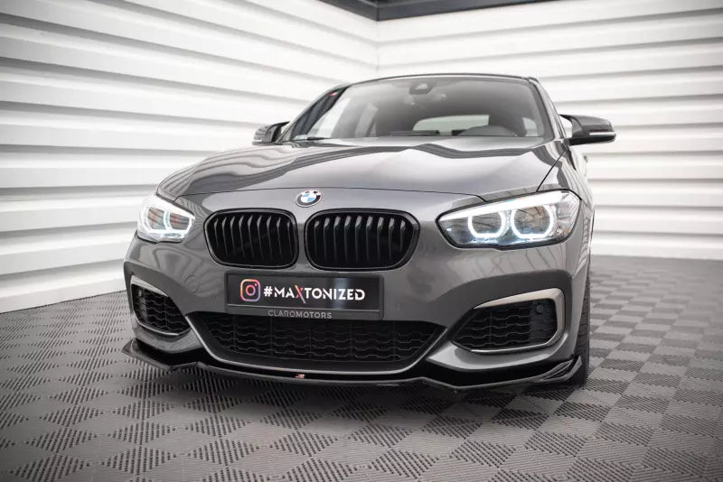 Maxton Design Frontlippe V.2 für BMW 1er F20 / F21 M Power Hochglanz schwarz – Ansicht 1