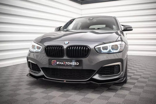 Maxton Design Frontlippe V.2 für BMW 1er F20 / F21 M Power Hochglanz schwarz – Ansicht 1