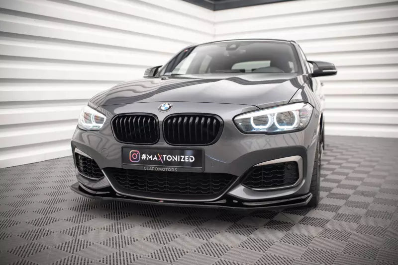Maxton Design Frontlippe V.3 für BMW 1er F20 / F21 M Power Hochglanz schwarz – Ansicht 1