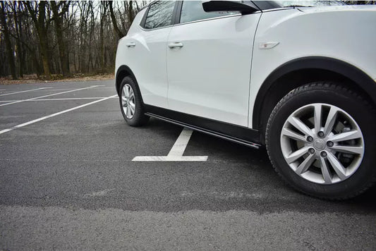 Maxton Design Seitenschweller (Paar) für Ssangyong Tivoli Hochglanz schwarz – Ansicht 1