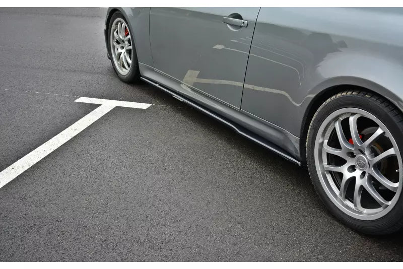 Maxton Design Seitenschweller (Paar) für Infinity G35 Coupe Hochglanz schwarz – Ansicht 3