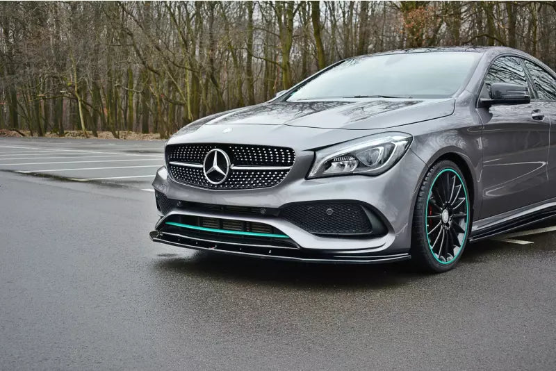 Maxton Design Frontlippe V.1 für Mercedes CLA C117 AMG-Line Facelift Hochglanz schwarz – Ansicht 1