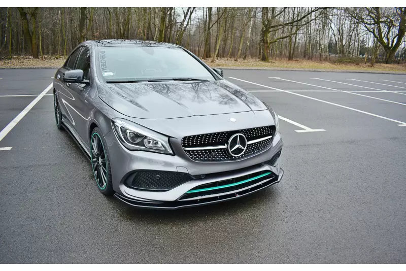 Maxton Design Frontlippe V.1 für Mercedes CLA C117 AMG-Line Facelift Hochglanz schwarz – Ansicht 2