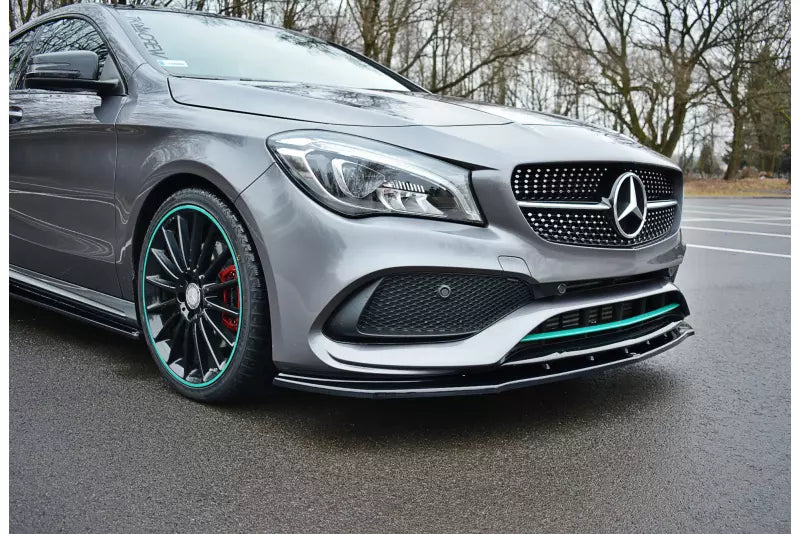 Maxton Design Frontlippe V.1 für Mercedes CLA C117 AMG-Line Facelift Hochglanz schwarz – Ansicht 3