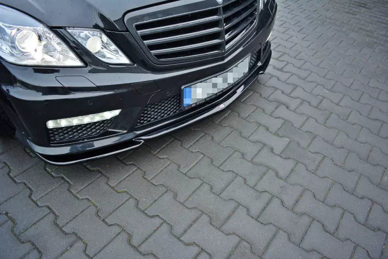 Maxton Design Frontlippe V.1 für Mercedes E63 AMG W212 Hochglanz schwarz – Ansicht 3
