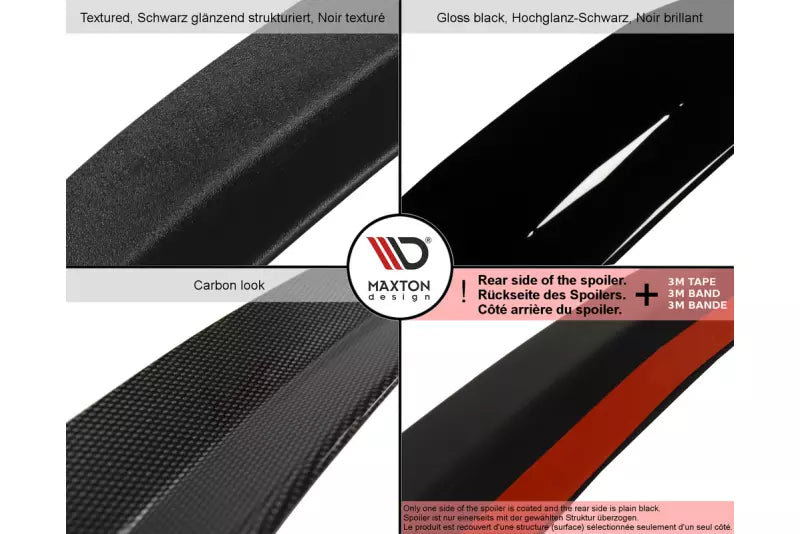 Maxton Design Heckspoiler Lippe für Audi S6 C5 Limousine Hochglanz schwarz – Ansicht 4