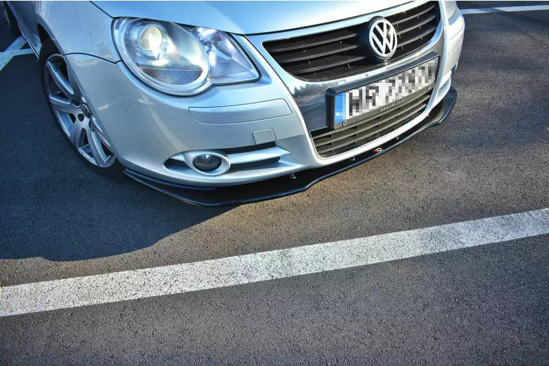 Maxton Design Frontlippe V.1 für VW Eos Hochglanz schwarz – Ansicht 1