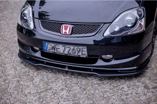 Maxton Design Frontlippe V.1 für Honda Civic VII Mk7 (EP3) Type-R/S Facelift Hochglanz schwarz – Ansicht 1