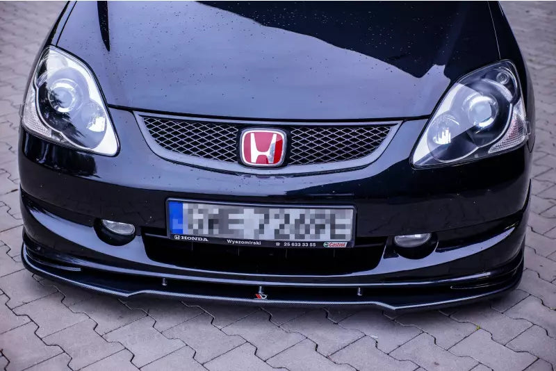 Maxton Design Frontlippe V.1 für Honda Civic VII Mk7 (EP3) Type-R/S Facelift Hochglanz schwarz – Ansicht 3