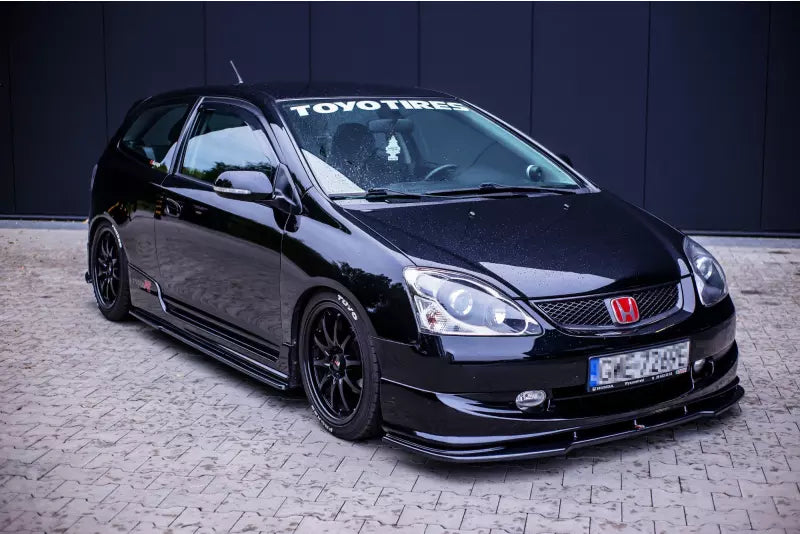 Maxton Design Seitenschweller (Paar) für Honda Civic VII Mk7 (EP3) Type-R/S Facelift Hochglanz schwarz – Ansicht 3