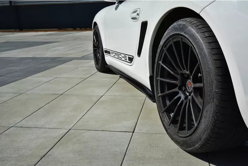 Maxton Design Seitenschweller (Paar) für Porsche Cayman S 987C Hochglanz schwarz – Ansicht 2