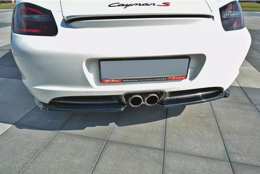 Maxton Design Diffusor Flaps für Porsche Cayman S 987C Hochglanz schwarz – Ansicht 1