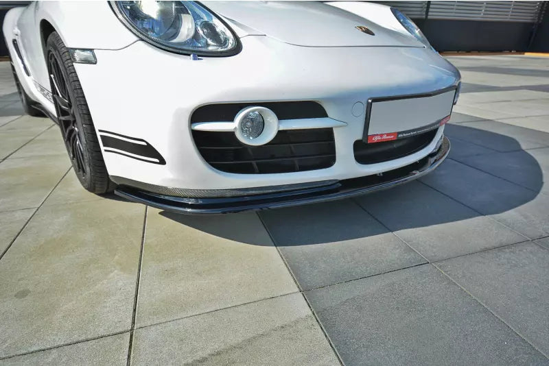 Maxton Design Frontlippe V.2 für Porsche Cayman S 987C Hochglanz schwarz – Ansicht 1