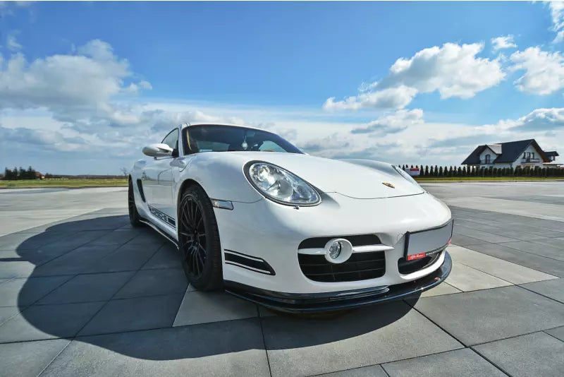 Maxton Design Frontlippe V.2 für Porsche Cayman S 987C Hochglanz schwarz – Ansicht 2