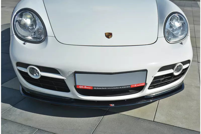 Maxton Design Frontlippe V.2 für Porsche Cayman S 987C Hochglanz schwarz – Ansicht 3