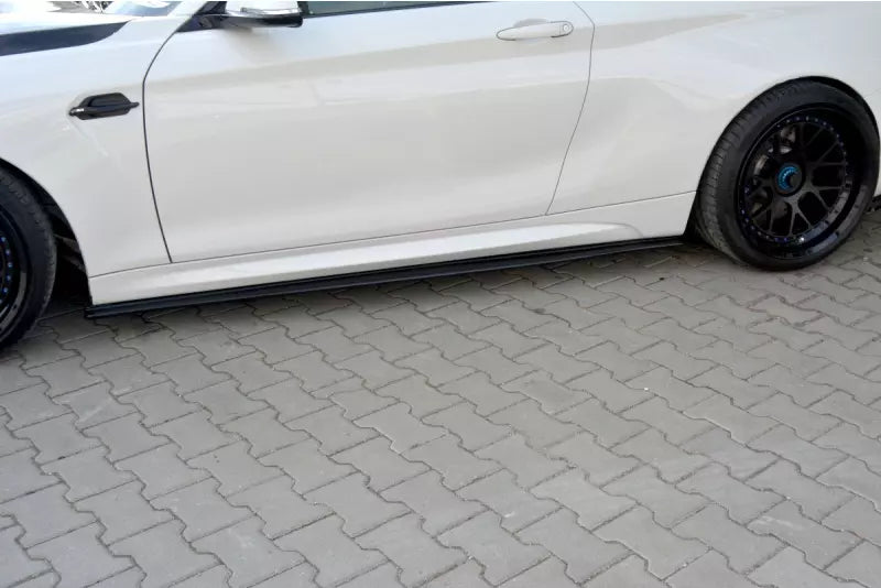Maxton Design Seitenschweller (Paar) V.1 für BMW M2 F87 Coupe Hochglanz schwarz – Ansicht 1