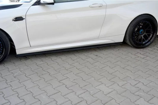 Maxton Design Seitenschweller (Paar) V.1 für BMW M2 F87 Coupe Hochglanz schwarz – Ansicht 1