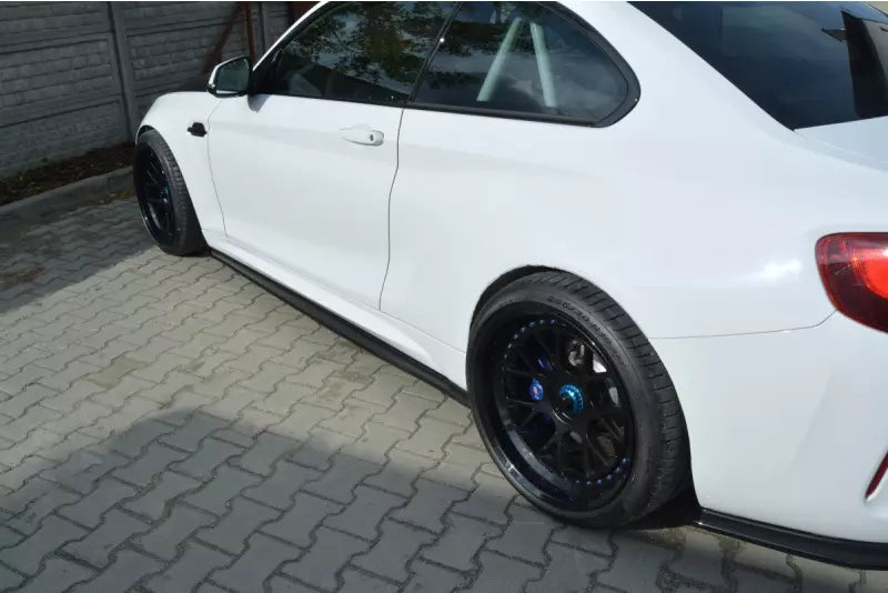 Maxton Design Seitenschweller (Paar) V.1 für BMW M2 F87 Coupe Hochglanz schwarz – Ansicht 3