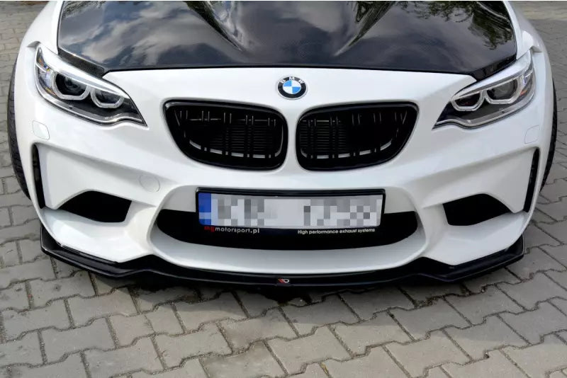 Maxton Design Frontlippe V.1 für BMW M2 F87 Coupe Hochglanz schwarz – Ansicht 2