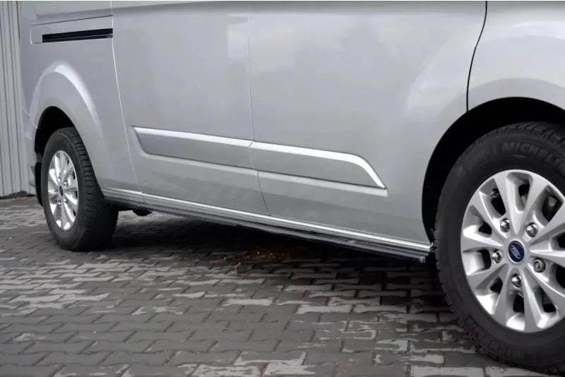Maxton Design Seitenschweller (Paar) für Ford Transit Custom Facelift 2018 Hochglanz schwarz – Ansicht 1