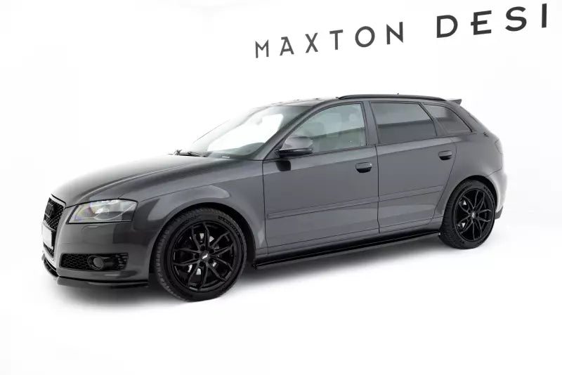 Maxton Design Seitenschweller (Paar) für Audi A3 8P Sportback Hochglanz schwarz – Ansicht 2
