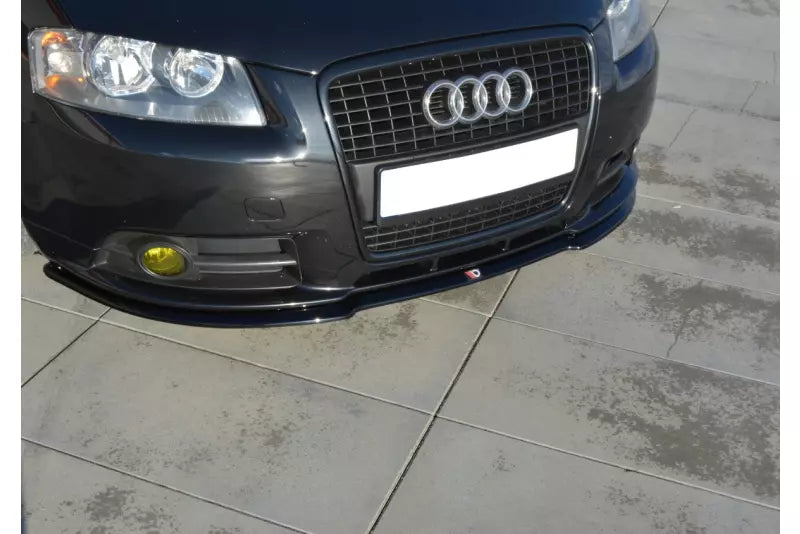 Maxton Design Frontlippe für Audi A3 8P S-Line Hochglanz schwarz – Ansicht 1