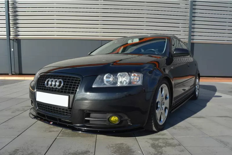 Maxton Design Frontlippe für Audi A3 8P S-Line Hochglanz schwarz – Ansicht 2