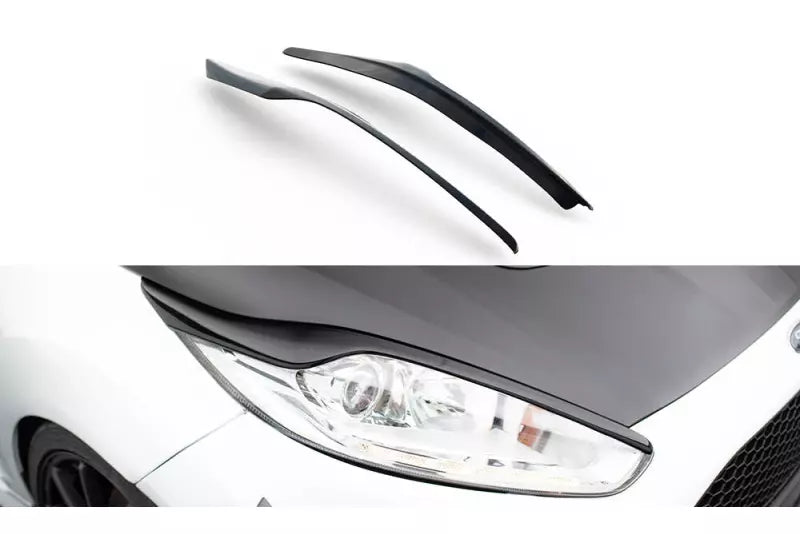 Maxton Design Scheinwerfer Blenden V.2 für Ford Fiesta ST Mk7 Facelift Hochglanz schwarz – Ansicht 1