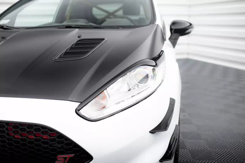 Maxton Design Scheinwerfer Blenden V.2 für Ford Fiesta ST Mk7 Facelift Hochglanz schwarz – Ansicht 3