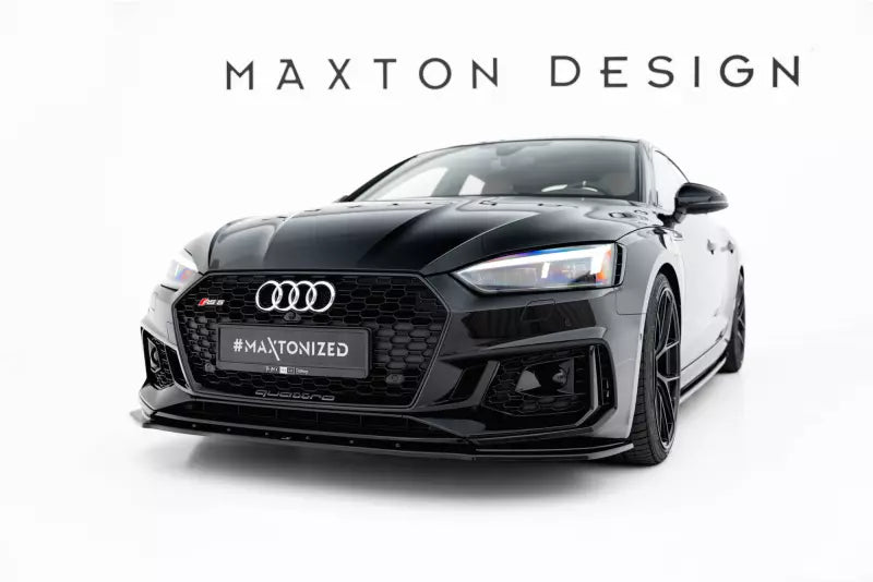 Maxton Design Frontlippe V.1 für Audi RS5 B9 F5 Coupe / Sportback Hochglanz schwarz – Ansicht 1